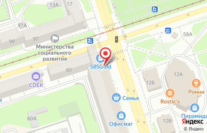 Сеть ювелирных магазинов Золото 585 на Петропавловской улице на карте