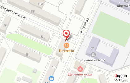 Киоск по продаже хлебобулочных изделий на улице Тукаева на карте