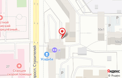 АвтоДок на проспекте Строителей на карте