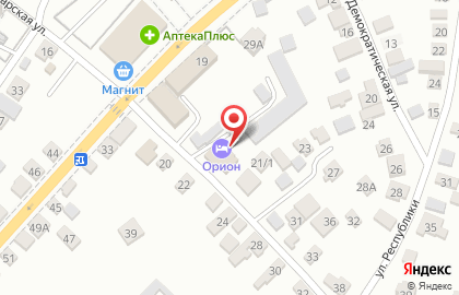 Кафе Орион на Пролетарской улице на карте
