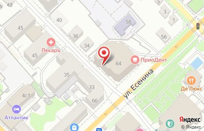Точки распространения журнала SHOP & GO на улице Есенина на карте