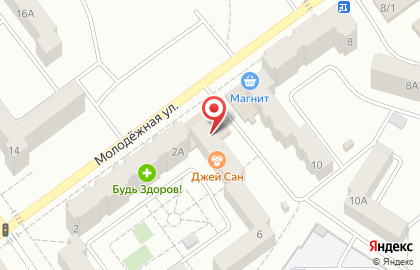 Ателье Ксения на Молодёжной улице на карте