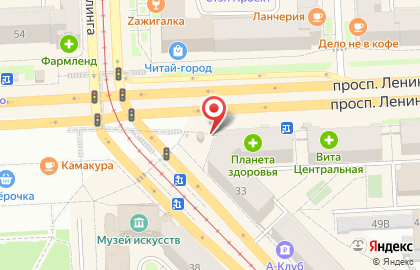Киоск по продаже печатной продукции Вечерний Челябинск на проспекте Ленина, 53 киоск на карте