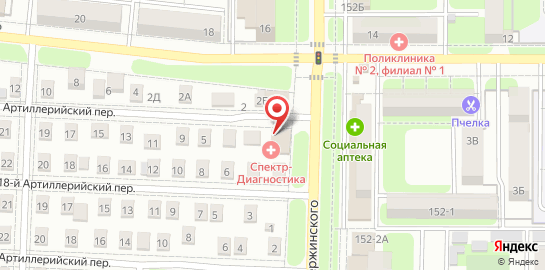 МРТ Спектр-Диагностика на 19-м артиллерийском переулке на карте