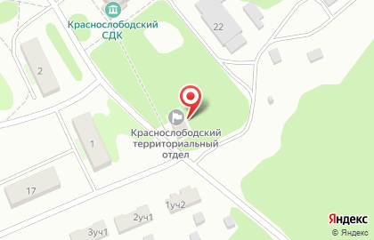 Краснослободский территориальный отдел, Администрация городского округа г. Бор на карте