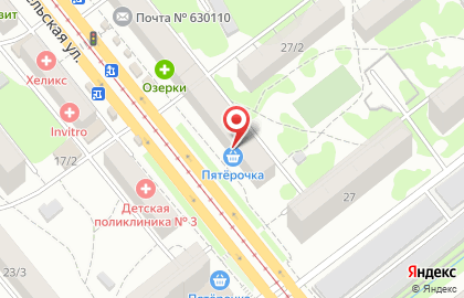 Аптека Муниципальная Новосибирская аптечная сеть на Учительской улице на карте