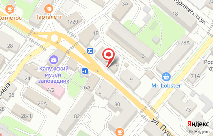 Магазин электротоваров Электромир на улице Пушкина на карте