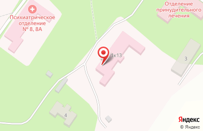 Костромская областная психиатрическая больница на Больничной улице на карте