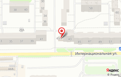 Гастроном на Интернациональной улице на карте