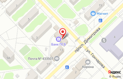 Научно-исследовательский институт экспертиз на улице Гончарова на карте