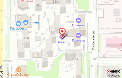 Охранное предприятие Витязь на улице Молодогвардейцев на карте