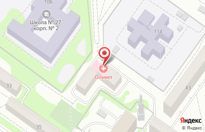 Многопрофильный медицинский центр Олимп на Олимпийской улице на карте