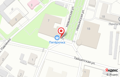 Универсам Пятёрочка на Тайшетской улице на карте