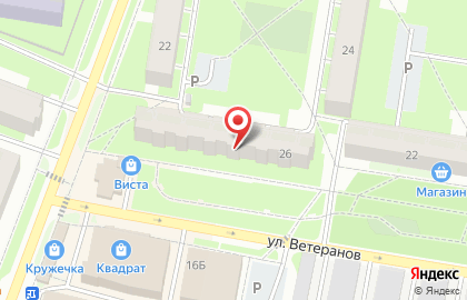 Эконом-парикмахерская Расческа на улице Ветеранов на карте