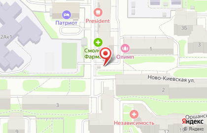 Киоск по продаже фруктов и овощей в Смоленске на карте