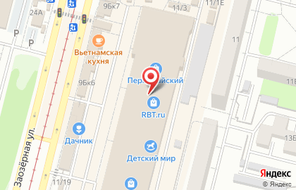 Магазин Россювелирторг на Заозёрной улице на карте