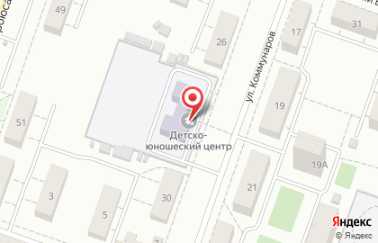 Детско-юношеский центр г. Челябинска на улице Коммунаров на карте