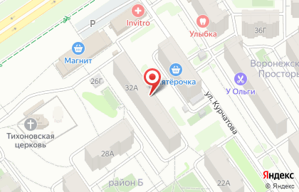 Новостройки, ОАО ДСК на улице Курчатова на карте