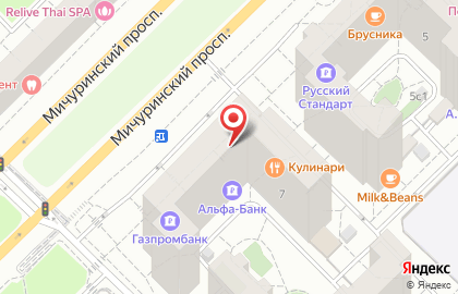 Банкомат МКБ на Мичуринском проспекте, 7 на карте