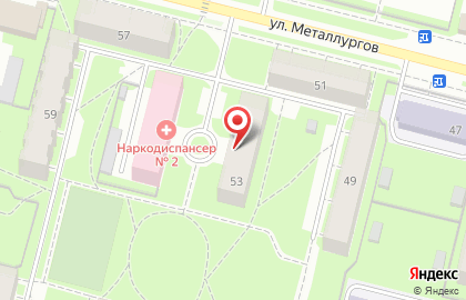 Участковый пункт полиции №6 на улице Металлургов на карте