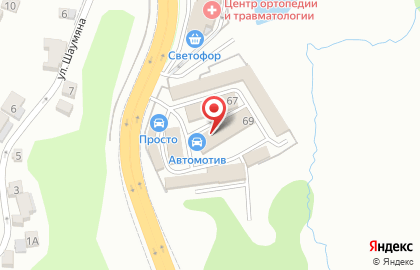Шиномонтаж Automag на Транспортной улице на карте