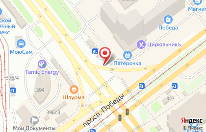 Торгово-сервисный центр в Курчатовском районе на карте