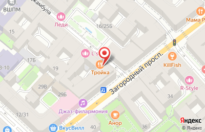 Ресторан Тройка в Санкт-Петербурге на карте
