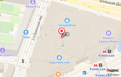 Банкомат СМП банк на площади Киевского Вокзала, 2 на карте