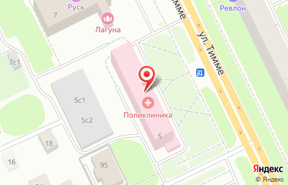 Клиническая поликлиника РЖД-Медицина в Архангельске на карте