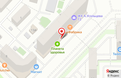 Аптека Планета Здоровья на улице Александра Усольцева на карте