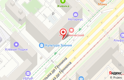 Пекарня Хлебничная на улице Вильгельма де Геннина на карте