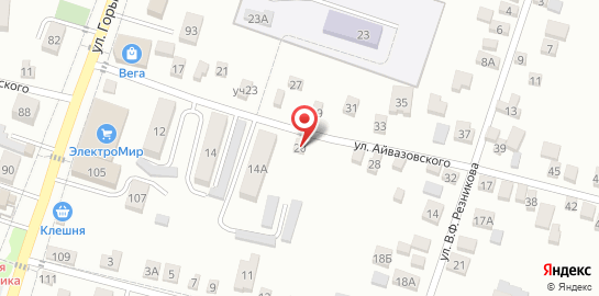 Автосервис Вилгуд на улице Айвазовского в Каневской на карте