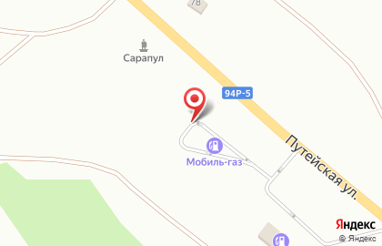 АГЗС Мобиль-газ на Путейской улице на карте