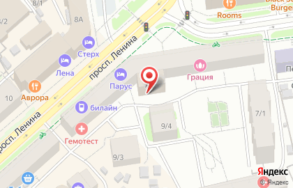 Табачная лавка №1 на проспекте Ленина на карте