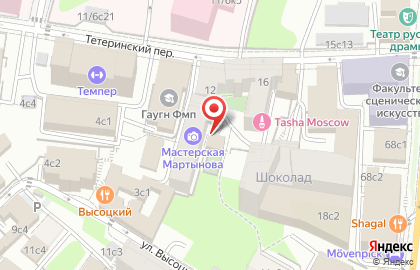 Музыкальная школа для детей и взрослых Виртуозы на метро Таганская на карте