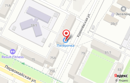 Супермаркет Пятёрочка на Кремлевской улице на карте