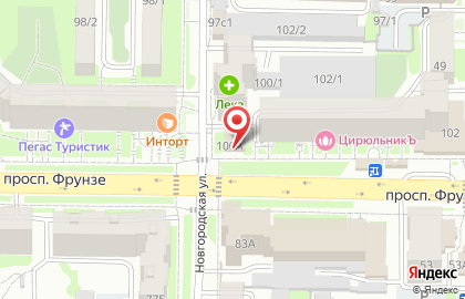 Магазин косметики и парфюмерии e`llipse на проспекте Фрунзе на карте