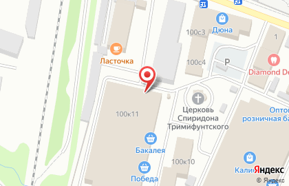 Склад кондитерских изделий в Железнодорожном районе на карте