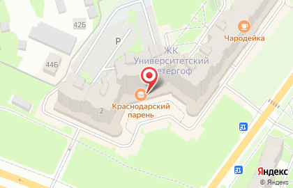 Зоомаркет Матроскин в Петродворцовом районе на карте