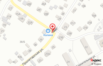Продовольственный магазин Калина в Индустриальном районе на карте