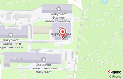 Пензенский государственный университет на улице Лермонтова на карте
