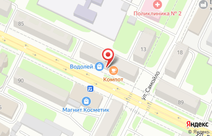 Кафе Компот на улице Горького на карте