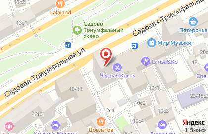 Сеть мужских парикмахерских Черная Кость на Садовой-Триумфальной улице на карте