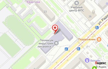 Магазин хлебобулочных изделий на ул. Радищева, 7 на карте
