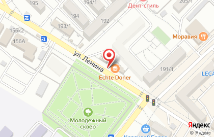 Мясной гастроном на улице Ленина на карте