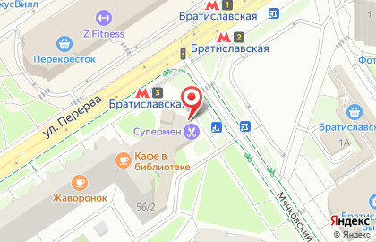 Магазин фастфудной продукции на Братиславской на карте