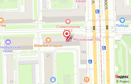 Московский 155 на карте