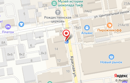 Магазин Горячий хлеб на Красной улице на карте