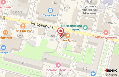 Васаби на улице Суворова на карте
