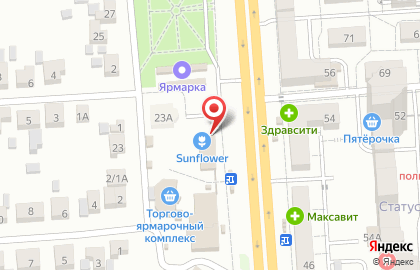 Киоск по продаже цветов в Коминтерновском районе на карте